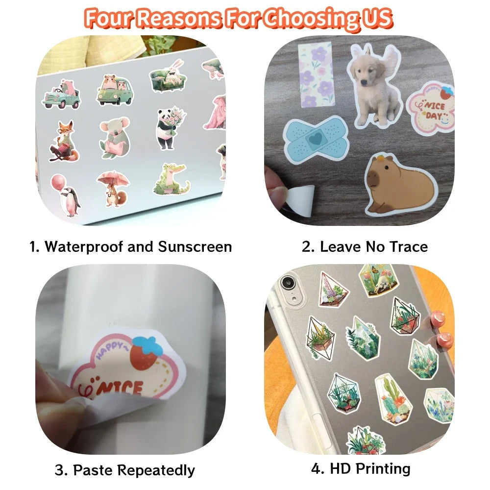 Aesthetic Lyric & Album-Inspired Vinyl Sticker Packs (10 / 30 / 50 pcs) - élise & madelyn