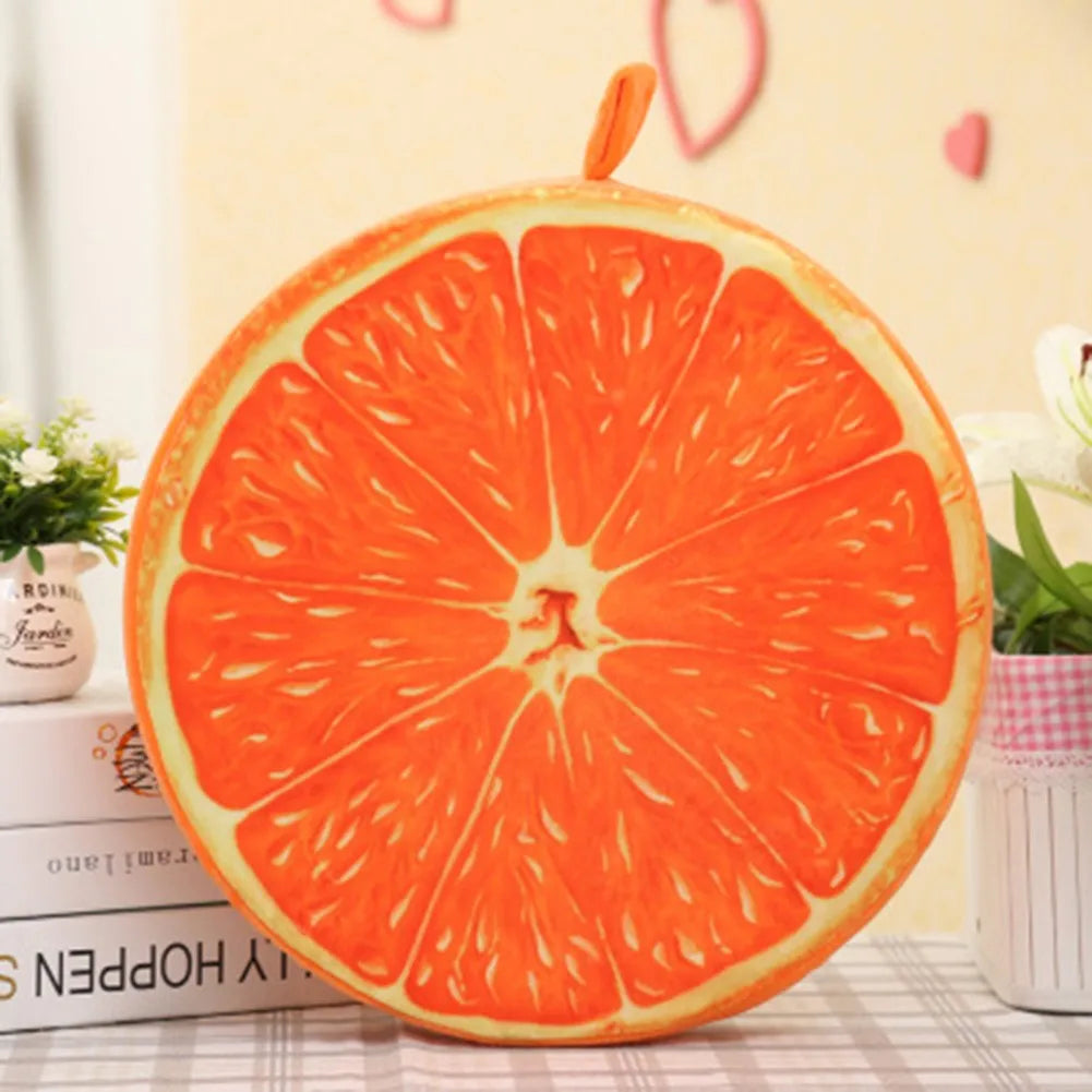 33cm Cushion Fruit Shape For  In-bed Reading And Watching Back And Head Pillow Round Cushion Lint-free - élise & madelyn