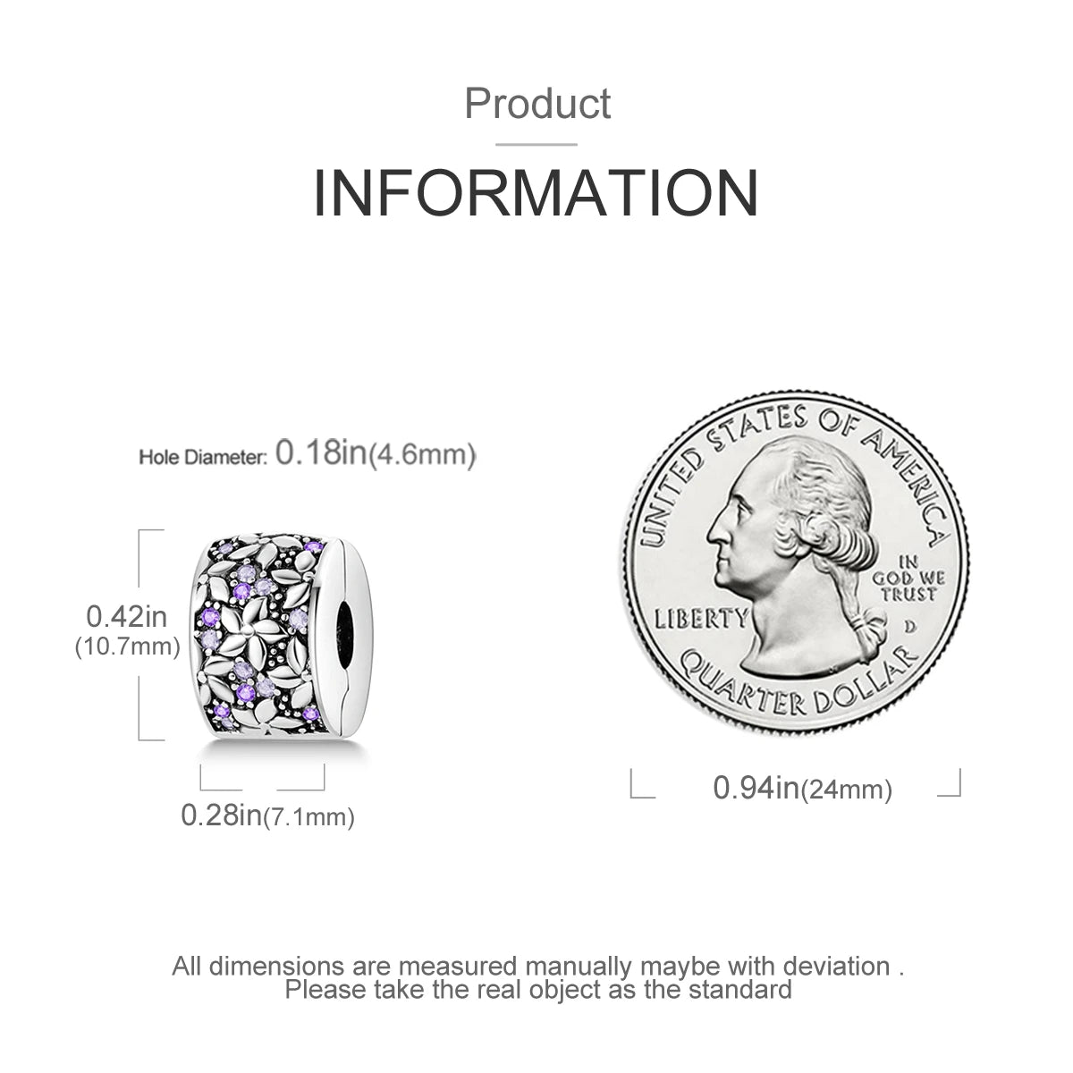 Charms Fit Original Beads 925 Sterling Silver Clip Charms Zircon Silicone Spacer Beads fit Bracelet Women DIY Gift - élise & madelyn