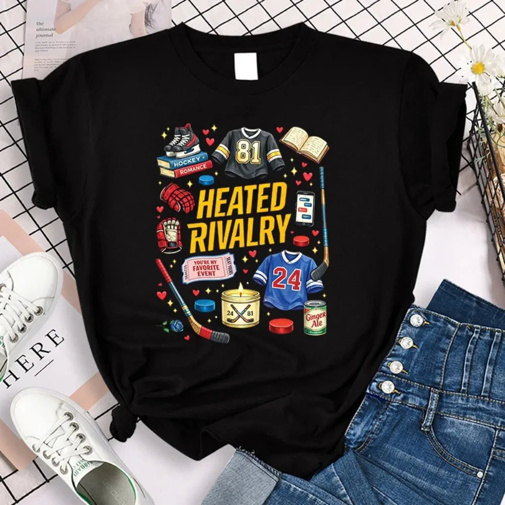 Heated Rivalry Graphic T-Shirt – Gothic Y2K Vintage Crew Neck Tee (Unisex)