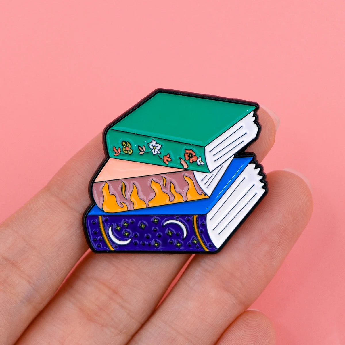 Books Collection Enamel Pin