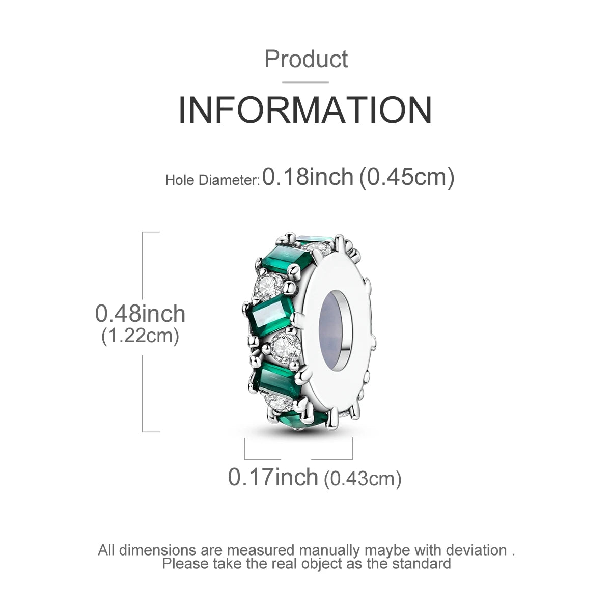 Charms Fit Original Beads 925 Sterling Silver Clip Charms Zircon Silicone Spacer Beads fit Bracelet Women DIY Gift - élise & madelyn