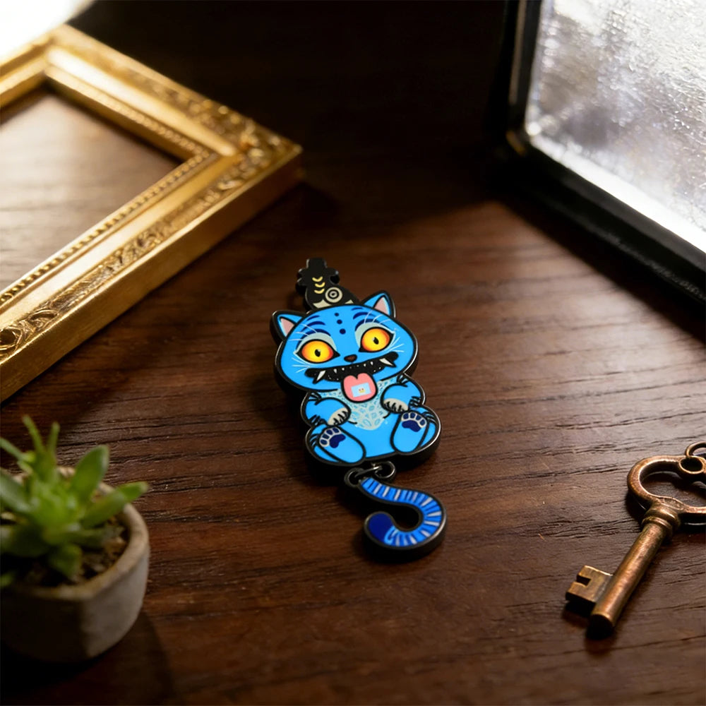 Blue Spirit Tiger Enamel Pin