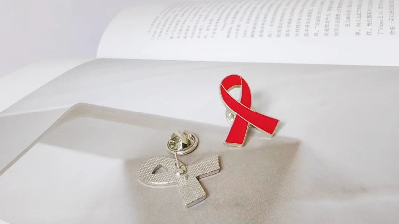 Awareness Ribbon Enamel Pin – Breast Cancer & Multi-Color Support Brooch (Pink, Purple, Blue & More)