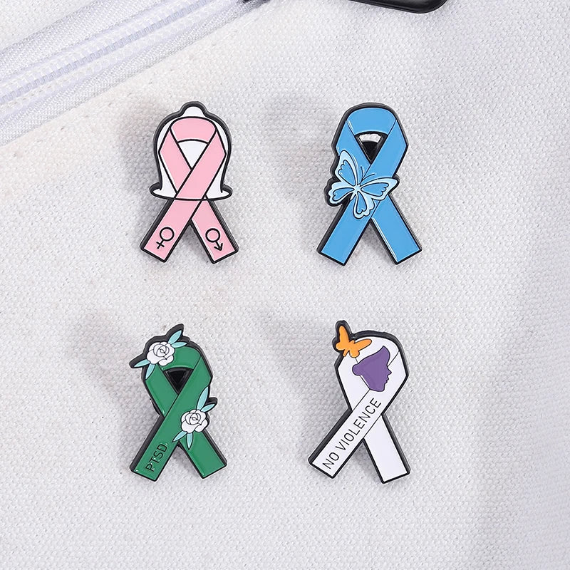 Awareness Ribbon Enamel Pin Collection