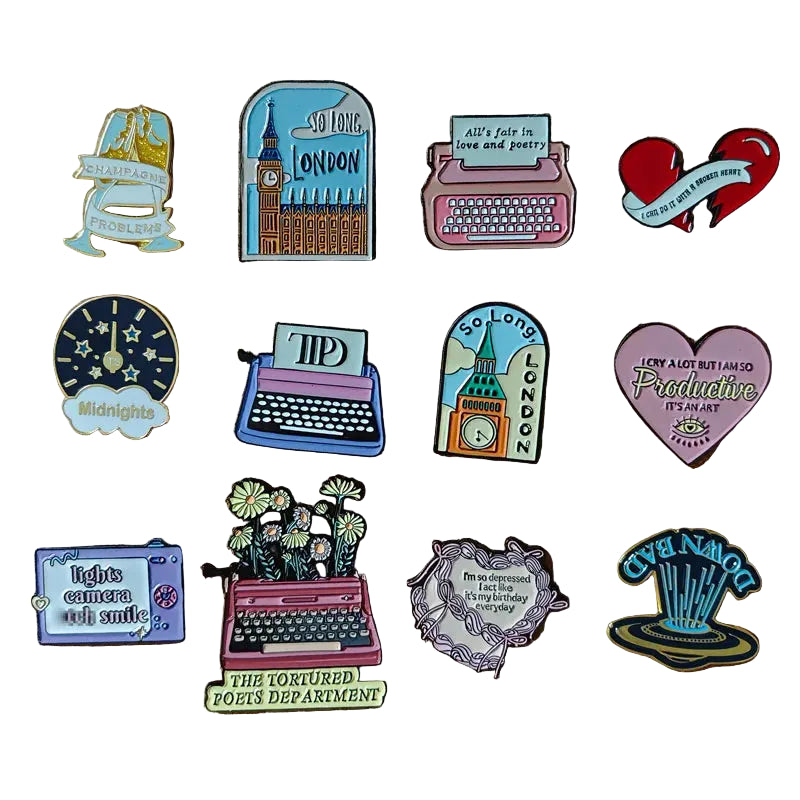 Pop Song Enamel Pin Rock Band Cartoon Brooch Stylish Jewelry Gift Backpacks For Good Friends Decorated With Lapel Badges