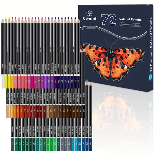 72pcs Colored Pencil, 3.0mm Soft Core Leads With Rich And Vibrant Colors That Can Be Mixed, Perfect For Beginners And Advanced A - élise & madelyn