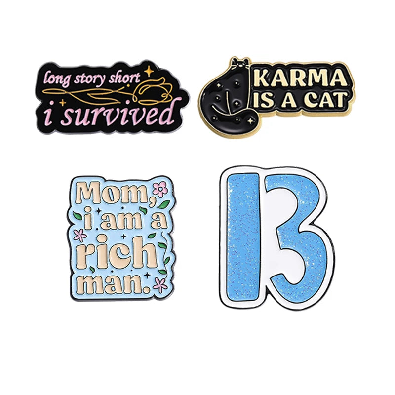 Pop Singer-Inspired Enamel Pin Sets – Aesthetic Enamel Brooches, Lyrics & Outfits | Cute Collectible Accessories for Bags, Jackets & Lanyards - élise & madelyn