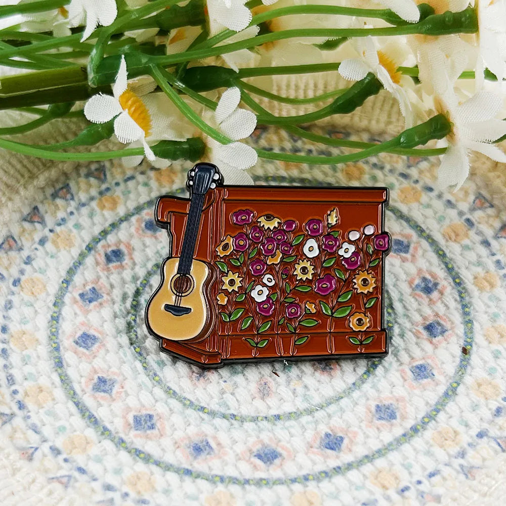 Surprise Songs Piano & Guitar Enamel Pin – The Perfect Collectible for Swifties - élise & madelyn