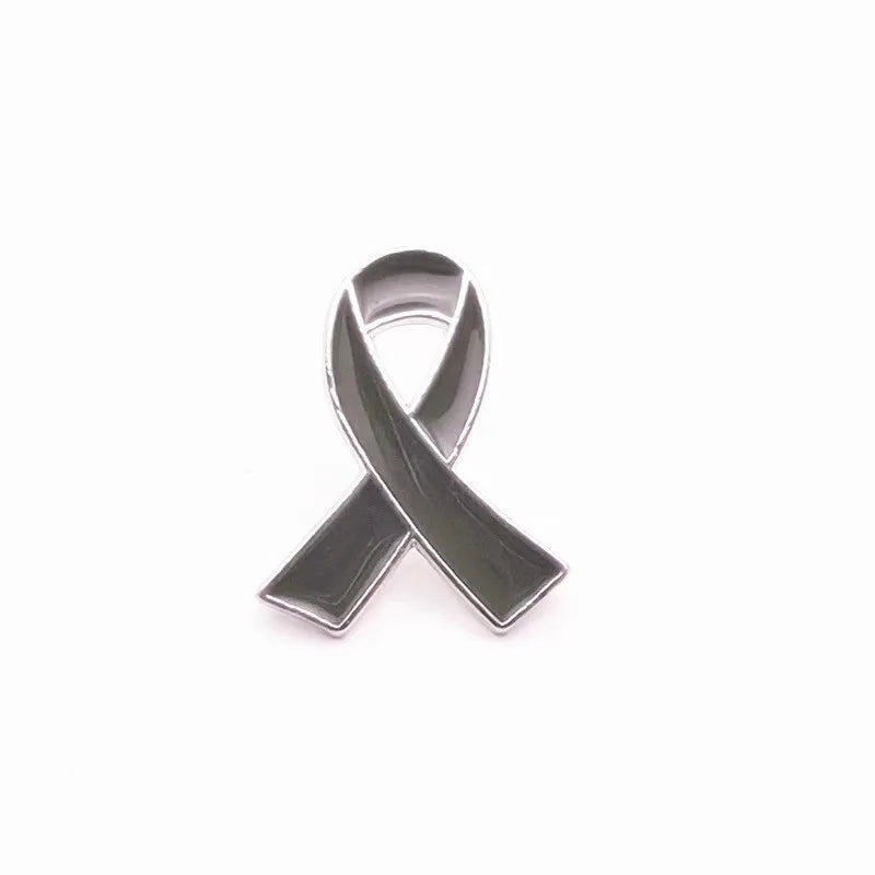 Awareness Ribbon Enamel Pin – Breast Cancer & Multi-Color Support Brooch (Pink, Purple, Blue & More)