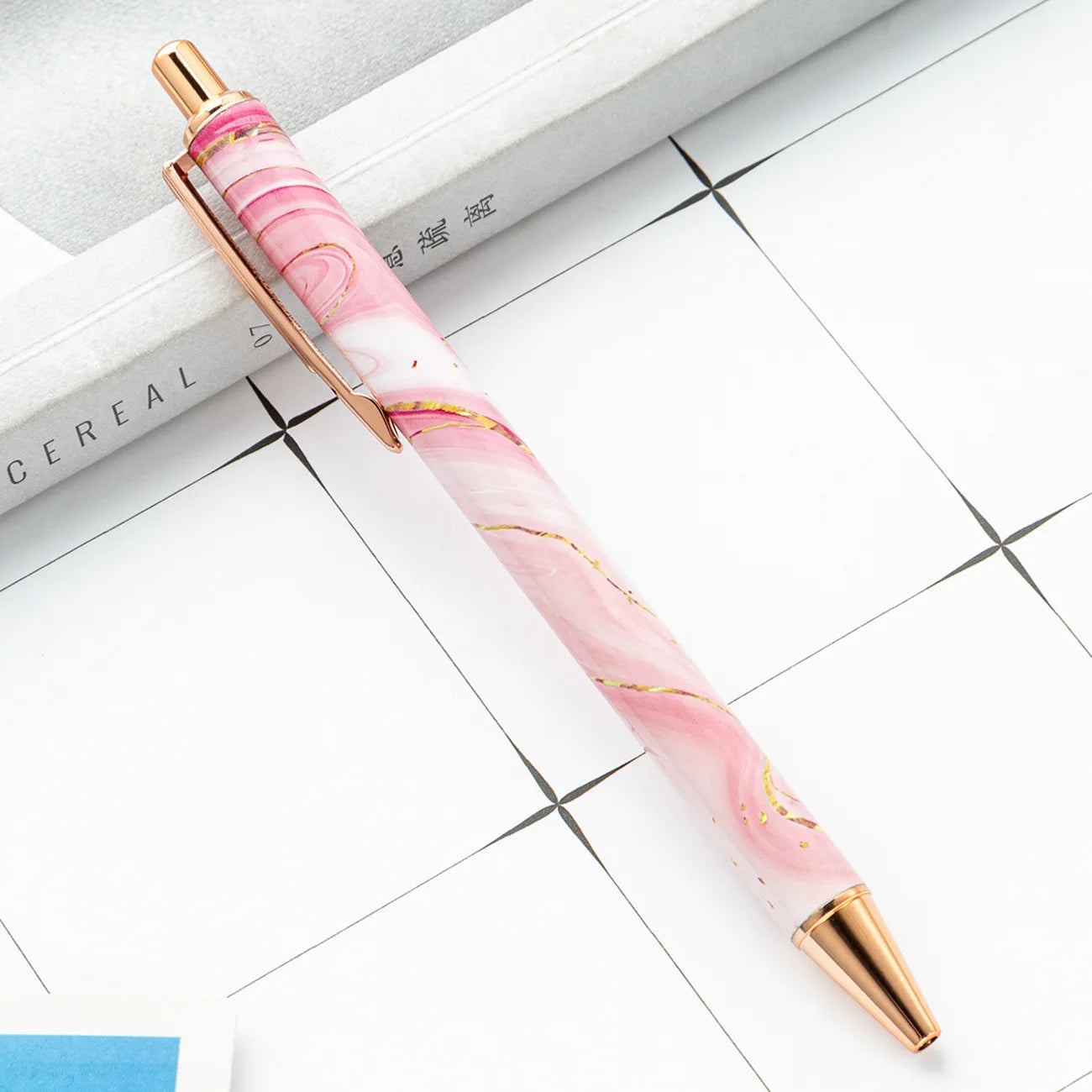 30PCS  Wholesale Metal Ballpoint Pen with Pressed Core Hotel Conference Advertising Pen Multi color Flower Film Ballpoint Pen - élise & madelyn