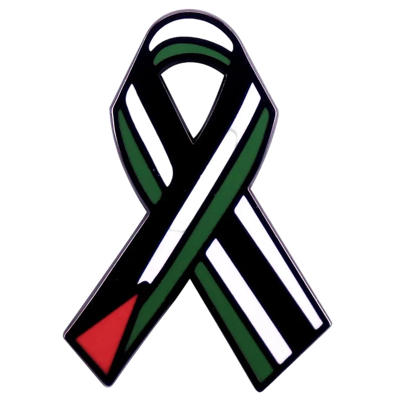 Colorful Ribbon Enamel Pin Disease Awareness Ribbon Badge Mental Health Jewelry Backpacks Hats Jeans Decorative