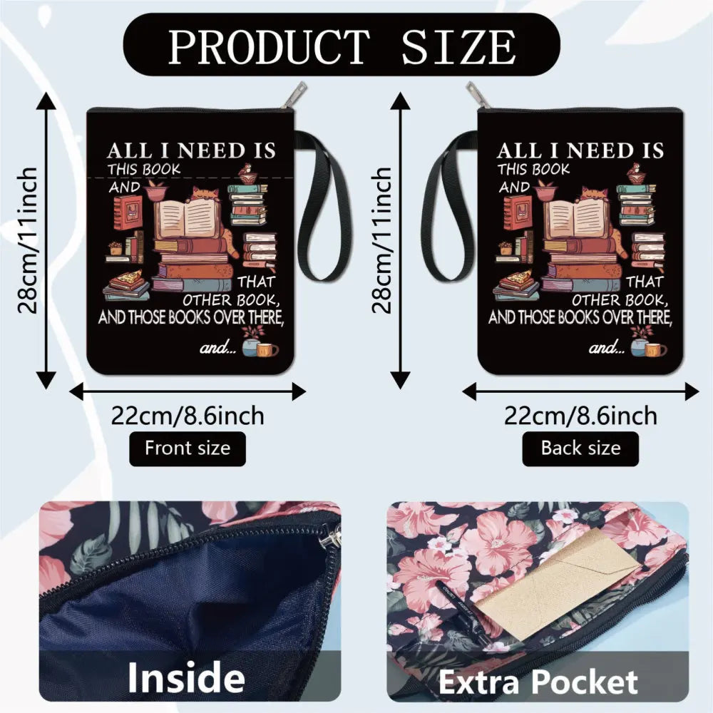 1 pc Sun Moon Star Book Sleeve with Zipper Galaxy Boho Book Protector Pouch for Paperback Black Space Waterproof Fabric - élise & madelyn