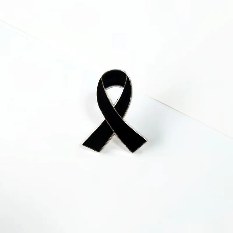 Awareness Ribbon Enamel Pin – Breast Cancer & Multi-Color Support Brooch (Pink, Purple, Blue & More)