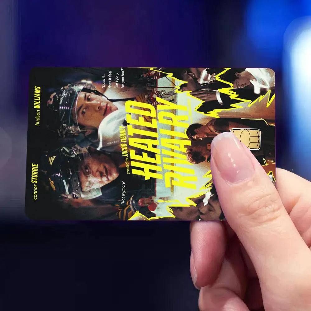 TV Series H-Heated Rivalry Anime 4pcs 1Set Funny Shell On Off Ultra Thin No Fade Sticker Skin Cover Film for Debit Credit Card