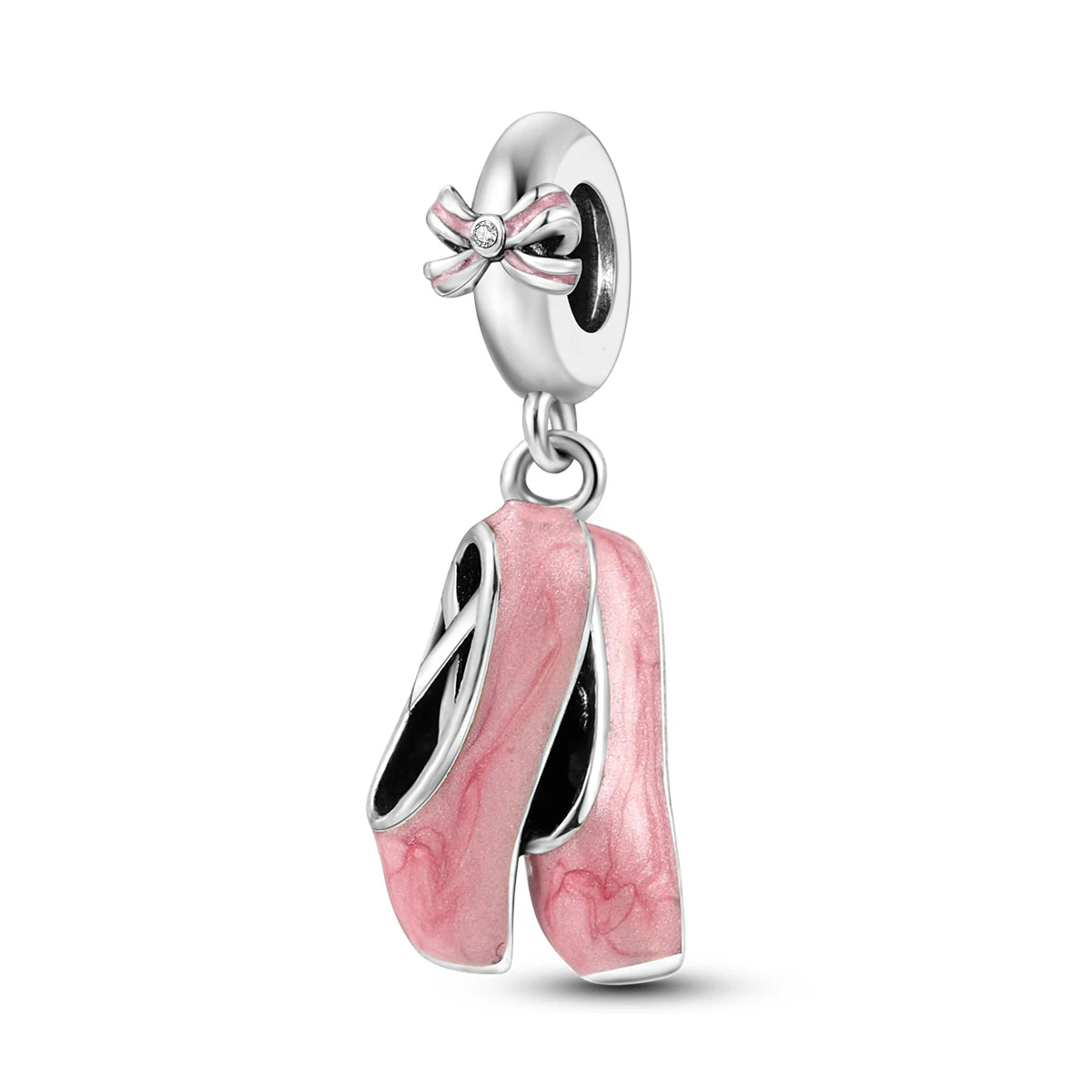 925 Silver Charms Skirt Ballet Shoes Pink Pendants Fit Original Bracelet Beads Diy For Woman Jewelry - élise & madelyn