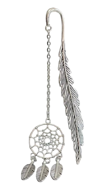 Vintage Feather Bronzing Metal Bookmark With Metal Chain Pendant Bookmark For Teachers Friends Book Club Book Lovers - élise & madelyn