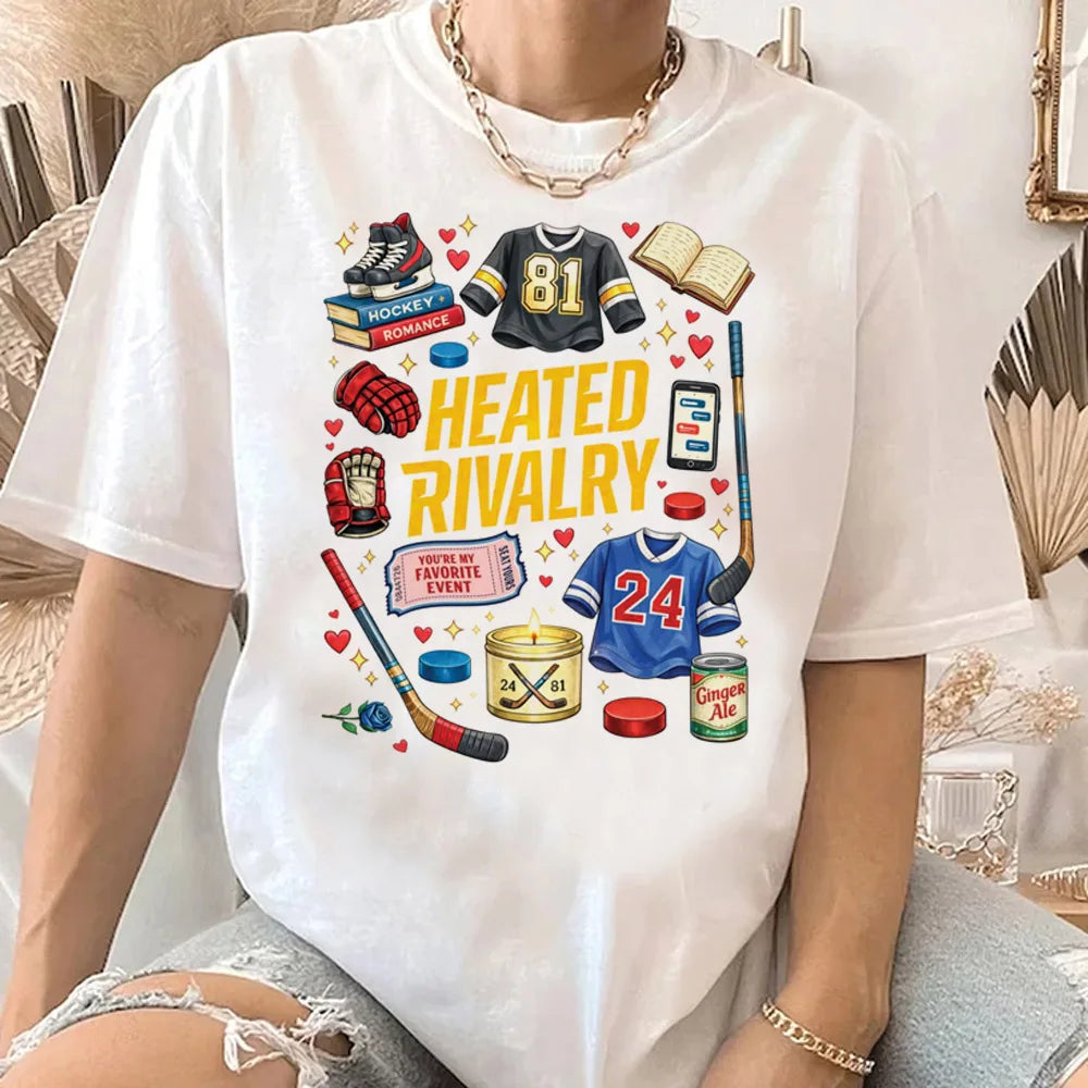 Oversized Heated Rivalry Graphic T-Shirt – Y2K Gothic Vintage Streetwear Tee (Unisex)