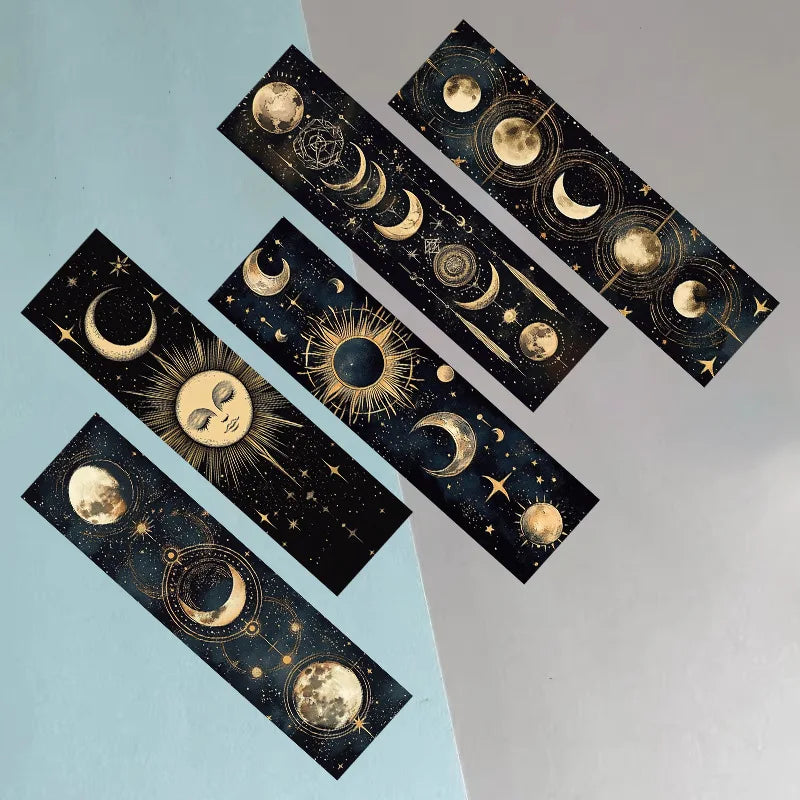 30Pcs Creative Mysterious Sun and Moon Bookmarks Advanced Student Supplies Book Pages Book Notes Reading Label Cards - élise & madelyn