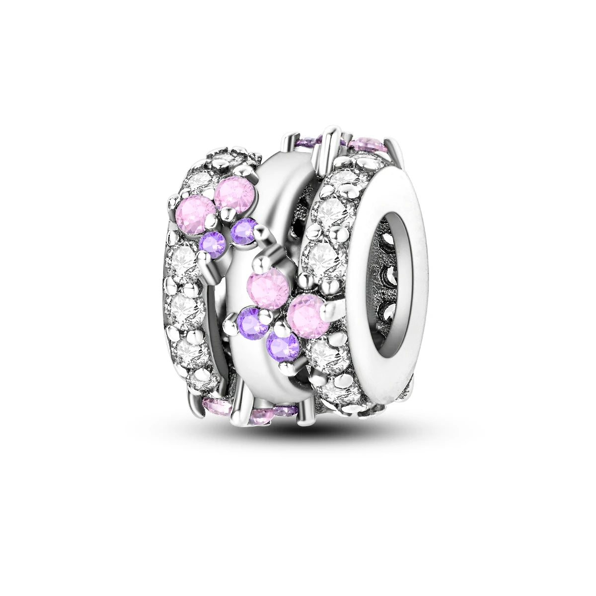Charms Fit Original Beads 925 Sterling Silver Clip Charms Zircon Silicone Spacer Beads fit Bracelet Women DIY Gift - élise & madelyn