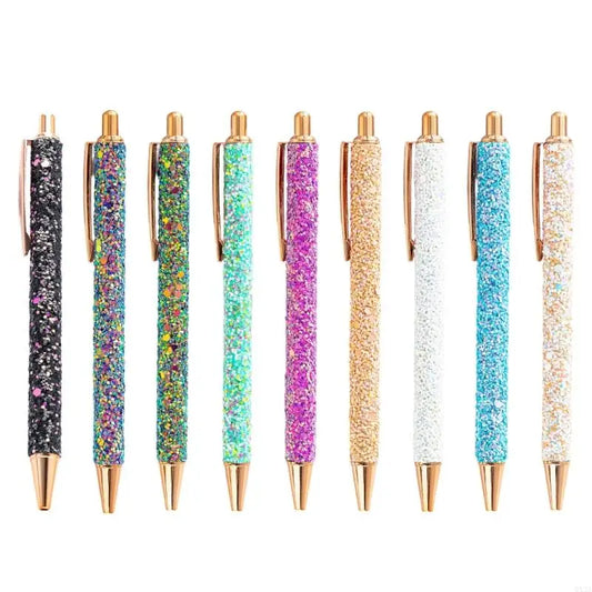 QX2A Fancy Pen for Women Girl Colorful Ballpoint Pen Sequins Journaling Pen - élise & madelyn