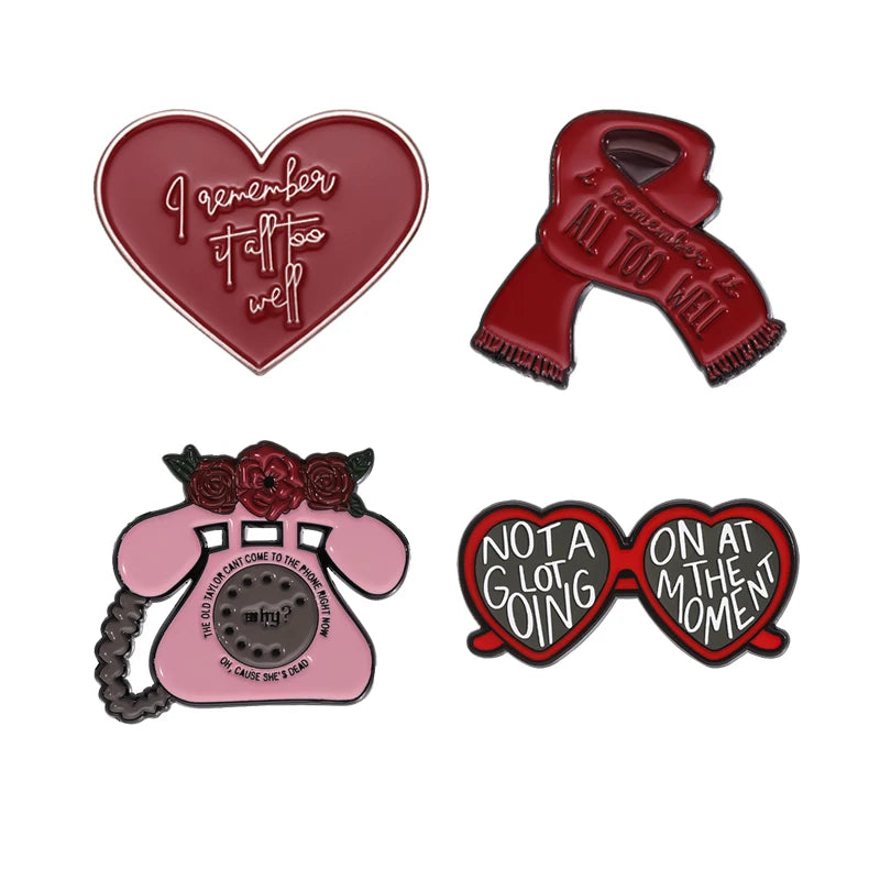 Pop Singer-Inspired Enamel Pin Sets – Aesthetic Enamel Brooches, Lyrics & Outfits | Cute Collectible Accessories for Bags, Jackets & Lanyards - élise & madelyn