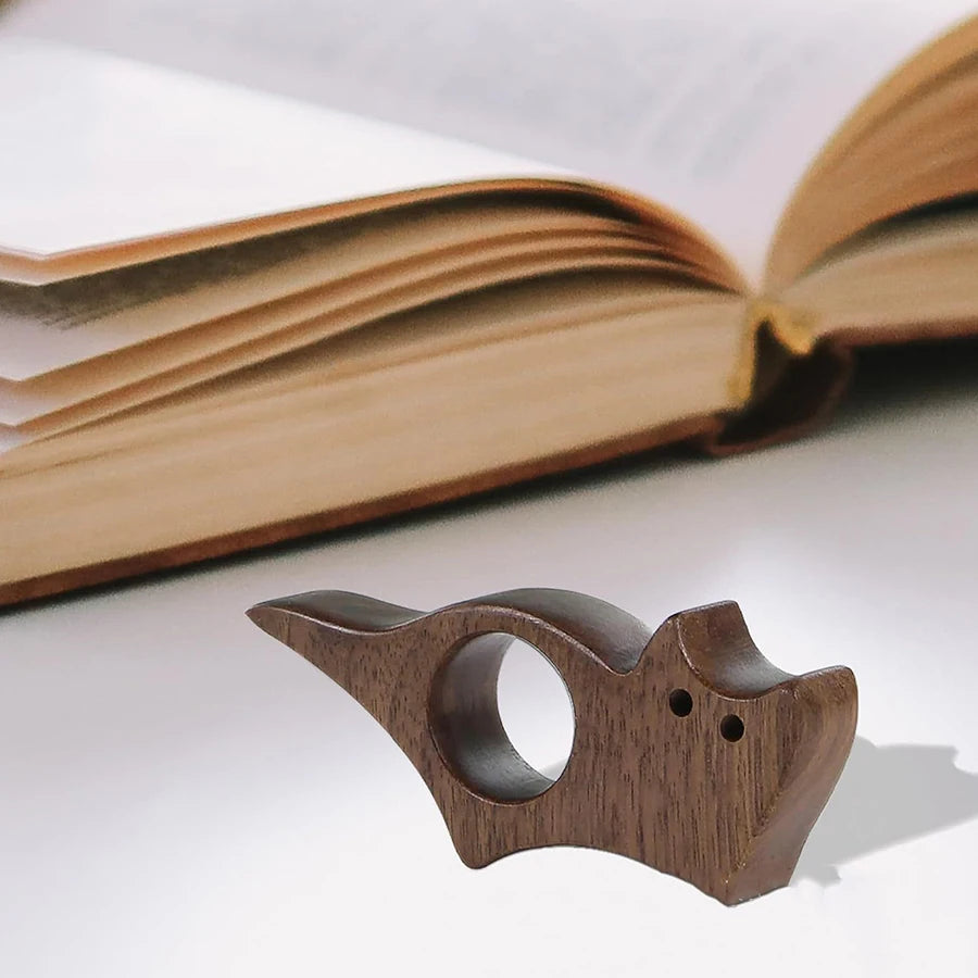Wooden Pet Cat Dog Reading Bookmark Bookmarks Rings School Supplies Student Pages Guide Marker Marking Sign Book Page Holder - élise & madelyn