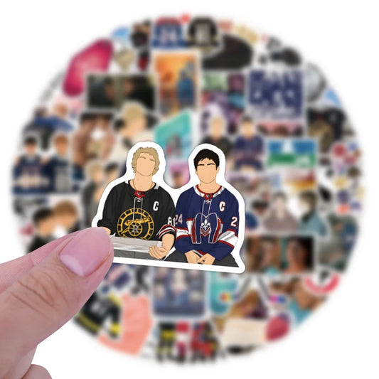 60pcs Heated Rivalry Waterproof Decals DIY Stickers for Scrapbooking Phone Luggage Skateboard - Creative Crafting Supplies