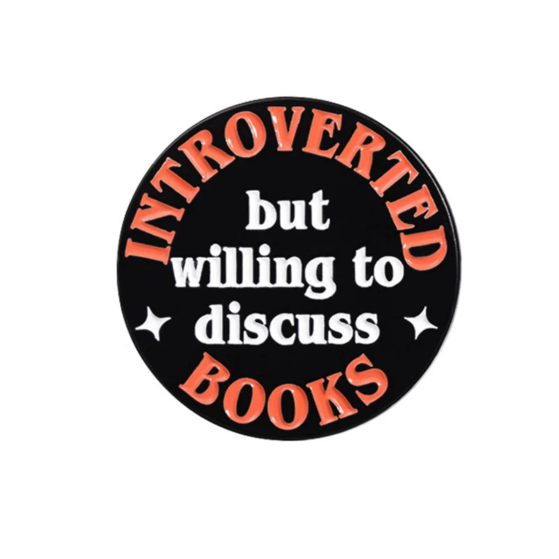 Book Lover Series Enamel Pins Certified Book Addict Violent Litle Thing Brooches Lapel Badge Jewelry Gifts for Bookworm Friends