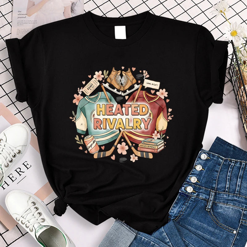 Heated Rivalry Graphic T-Shirt – Gothic Y2K Vintage Crew Neck Tee (Unisex)