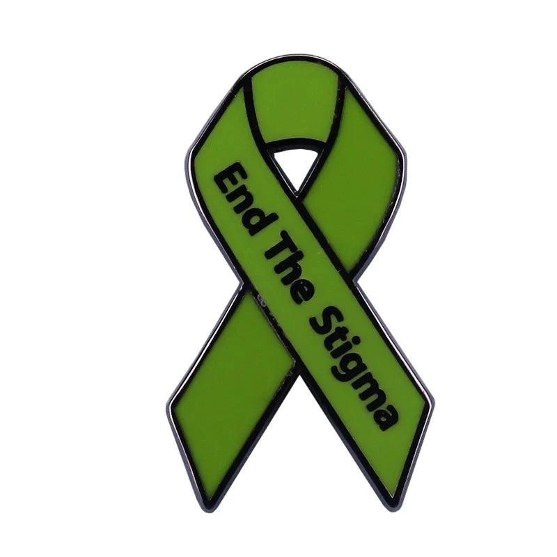 Colorful Ribbon Enamel Pin Disease Awareness Ribbon Badge Mental Health Jewelry Backpacks Hats Jeans Decorative
