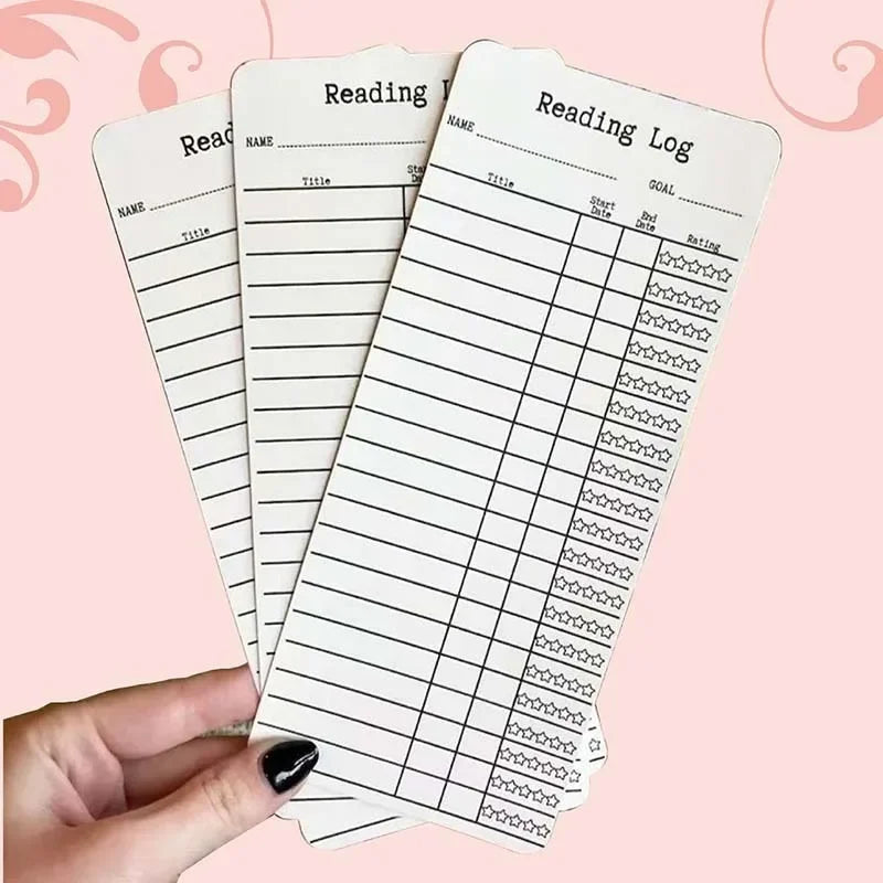 20Pcs Reading List Bookmark DIY Blank Bookmarks Personal Library Cards Reading Log Bookmark Perfect Gift for Reading Lovers - élise & madelyn