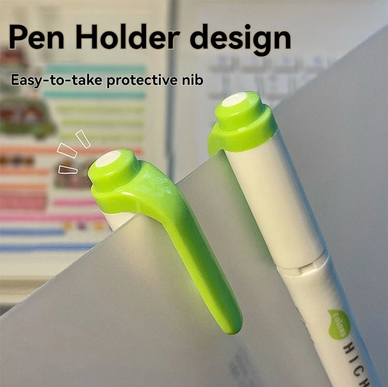 5/15PC Fluorescent Pen Set Student Marking Stroke Key Marking Pen High Beauty Color Handbook Pen Batch - élise & madelyn