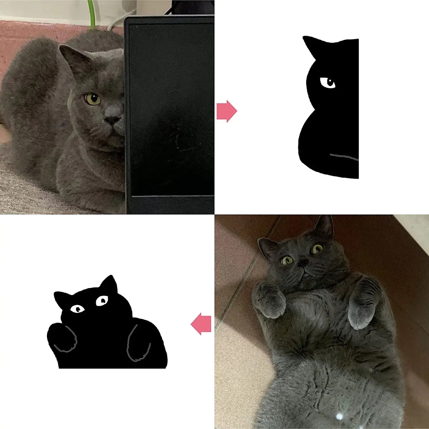 6pcs Black Cat Bookmark for Books Cute Cartoon Magnetic Page Clips Book Marker Unique Reading Gift A7405 - élise & madelyn
