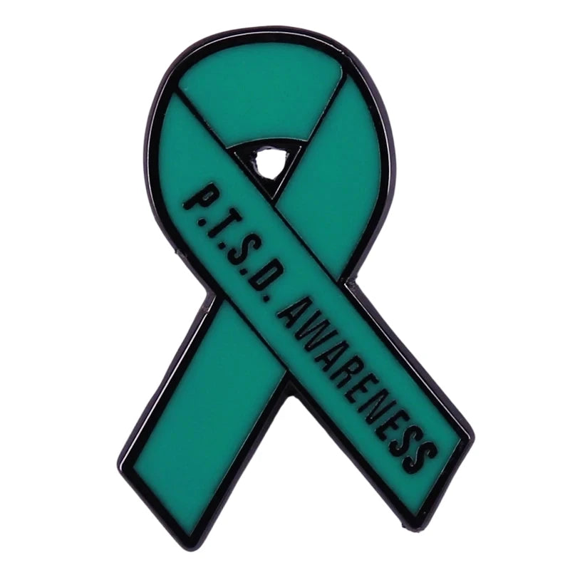Colorful Ribbon Enamel Pin Disease Awareness Ribbon Badge Mental Health Jewelry Backpacks Hats Jeans Decorative