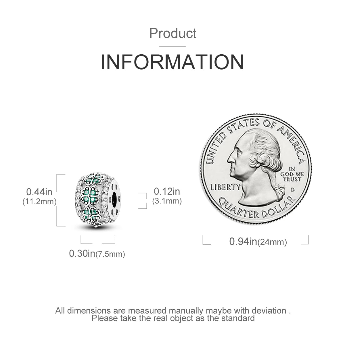 Charms Fit Original Beads 925 Sterling Silver Clip Charms Zircon Silicone Spacer Beads fit Bracelet Women DIY Gift - élise & madelyn
