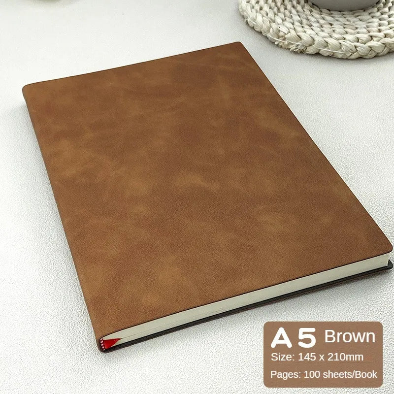 A5 Leather Book Skin Feeling Fashion Notepad Diary Learning Notebook Wholesale Business Office notebooks and journals note book - élise & madelyn