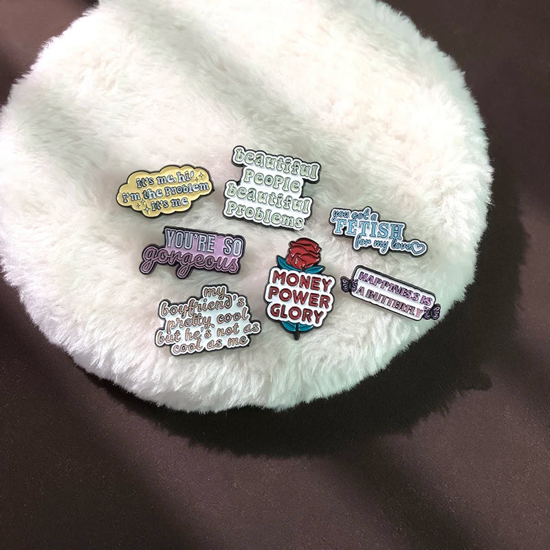 Pop Singer-Inspired Enamel Pin Sets – Aesthetic Enamel Brooches, Lyrics & Outfits | Cute Collectible Accessories for Bags, Jackets & Lanyards - élise & madelyn