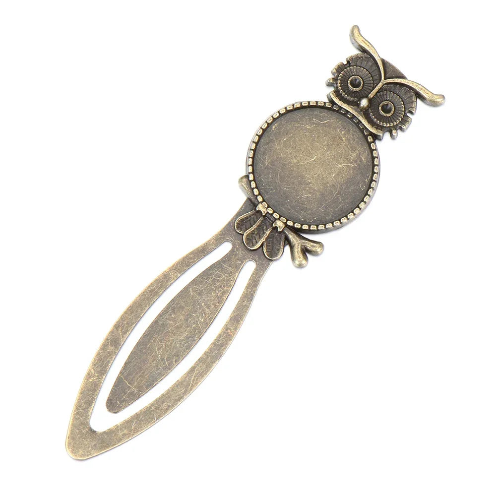 1PC Antique Bronze Oval Style Iron Metal Bookmark Vintage Retro Handmade Bookmark for Cabochon Cameo DIY Bookmark Student Gifts - élise & madelyn