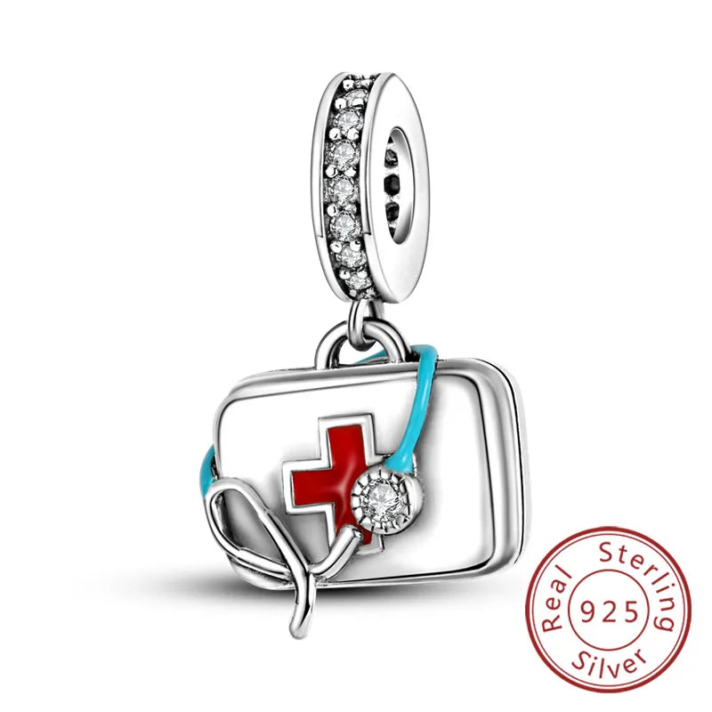 Fit Original 925 Sterling Silver Charms Beads Wine Glass Coffee Cup Charms Pendant For Women Bracelet Charms DIY Jewelry Gift - élise & madelyn