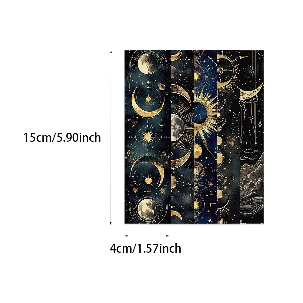 30Pcs Creative Mysterious Sun and Moon Bookmarks Advanced Student Supplies Book Pages Book Notes Reading Label Cards - élise & madelyn