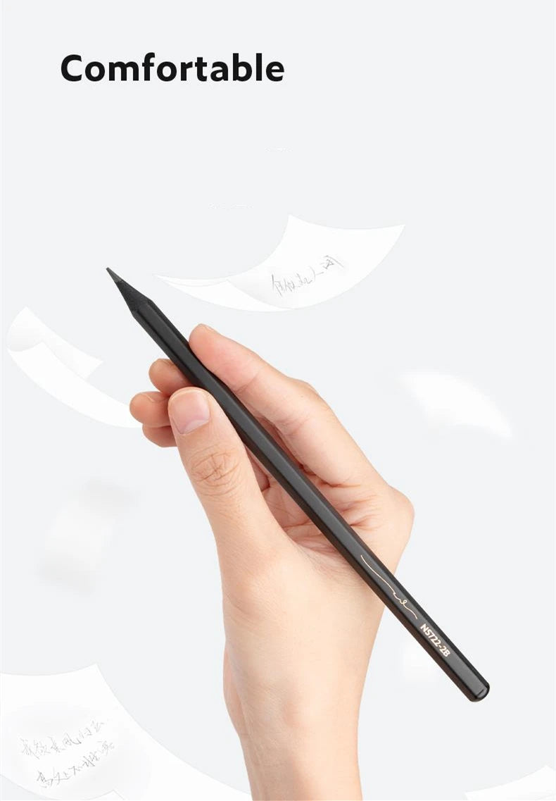 Black Wood Graphite Pencil Set HB 2B Black Lead Office Writing Pencil 10pcs Pack Gift Stationery - élise & madelyn