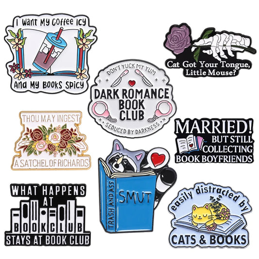 Bookworm Club Enamel Pin