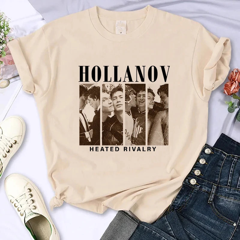 Heated Rivalry Graphic T-Shirt – Gothic Y2K Vintage Crew Neck Tee (Unisex)