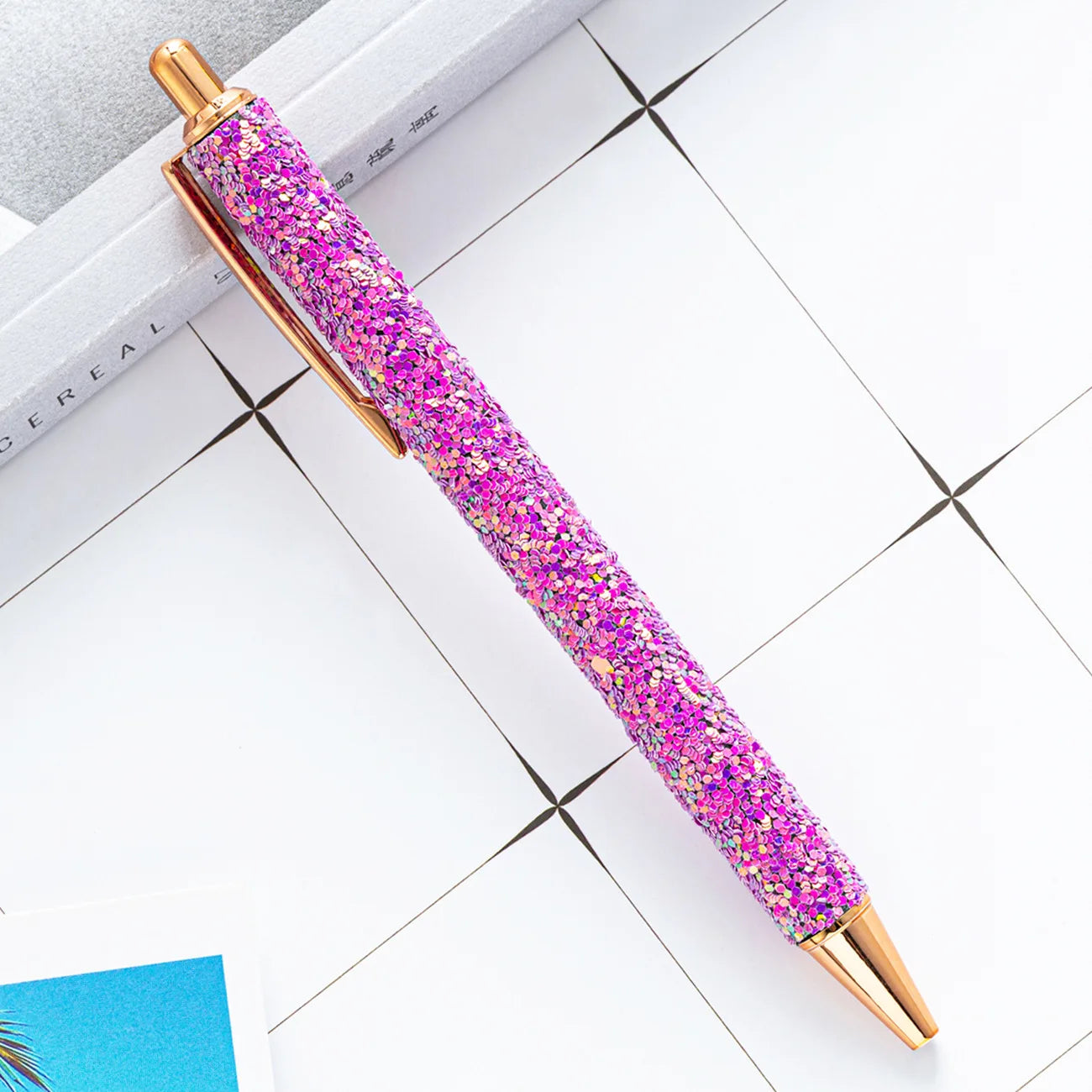 Lytwtw's Roller Ballpoint Pen Rhinestone Luxury Cute Wedding Rose Gold Metal Stationery School Office Supply Spinning - élise & madelyn
