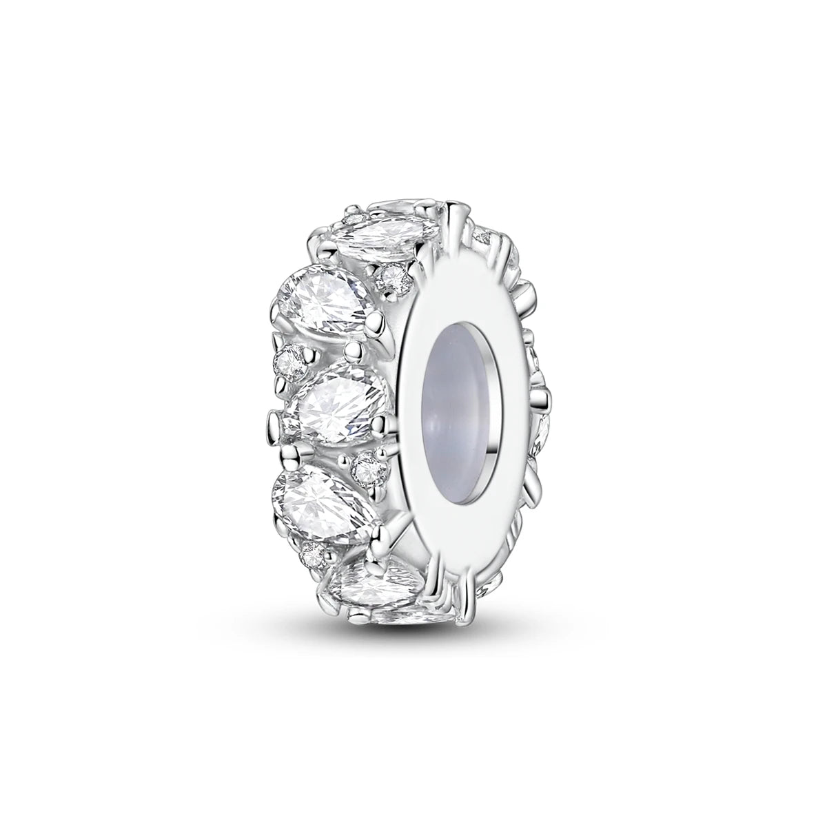Charms Fit Original Beads 925 Sterling Silver Clip Charms Zircon Silicone Spacer Beads fit Bracelet Women DIY Gift - élise & madelyn