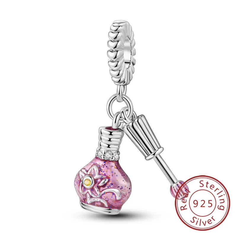 Fit Original 925 Sterling Silver Charms Beads Wine Glass Coffee Cup Charms Pendant For Women Bracelet Charms DIY Jewelry Gift - élise & madelyn