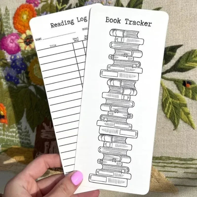 20Pcs Reading List Bookmark DIY Blank Bookmarks Personal Library Cards Reading Log Bookmark Perfect Gift for Reading Lovers - élise & madelyn