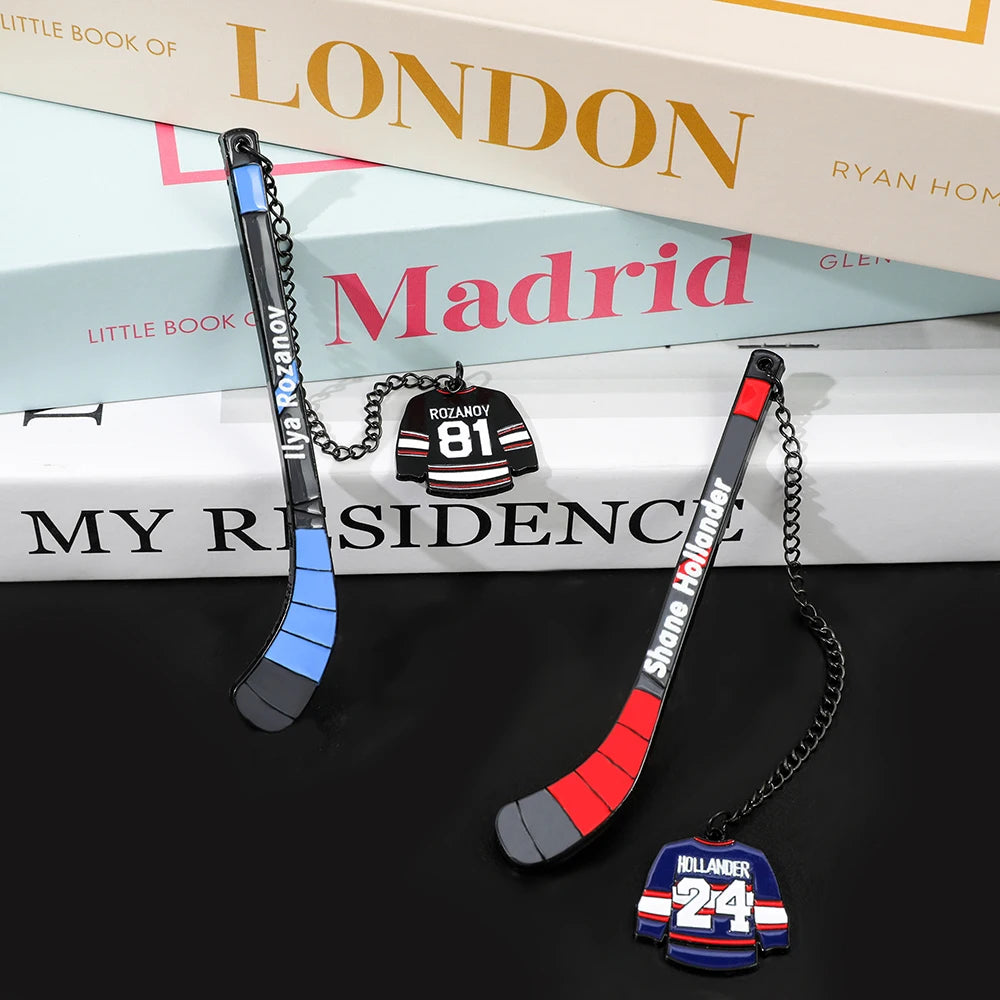 Hockey Romance Bookmark Set – Jersey Stick Page Markers