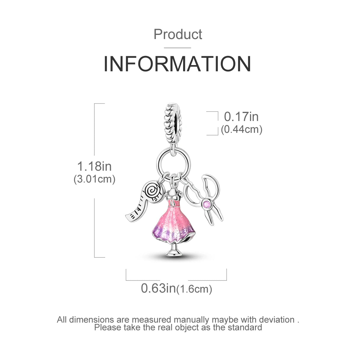 925 Silver Charms Skirt Ballet Shoes Pink Pendants Fit Original Bracelet Beads Diy For Woman Jewelry - élise & madelyn